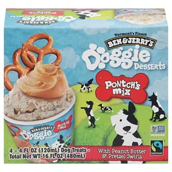 Ben & Jerry's Pontchs Mix Frozen Dog Treat - 4 Count