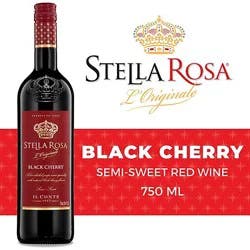 Stella Rosa Black Cherry Semi Sweet Red Wine - 750 Ml