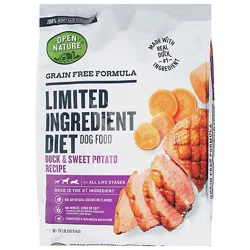 Open Nature Dog Food Limited Ingredient Diet Duck & Sweet Potato Bag - 24 Lb