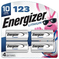Energizer 123 Lithium 3 Volt Photo Batteries - 4 Count