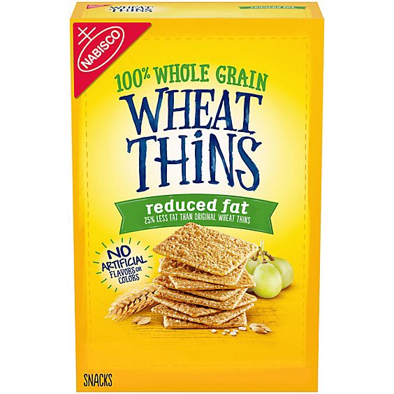 slide 1 of 3, Wheat Thins Reduced Fat Whole Grain Wheat Crackers - 8 Oz, 8 oz