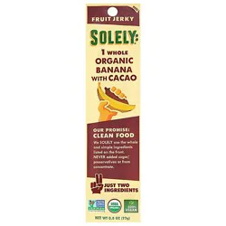 Solely Fruit Jerky Banana With Cacao - .80 Oz