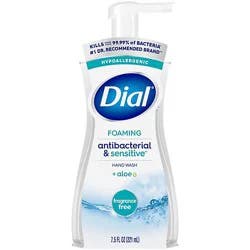 Dial Clean & Gentle Fragrance-Free Antibacterial Foaming Hand Wash - 7.5 Fl. Oz.