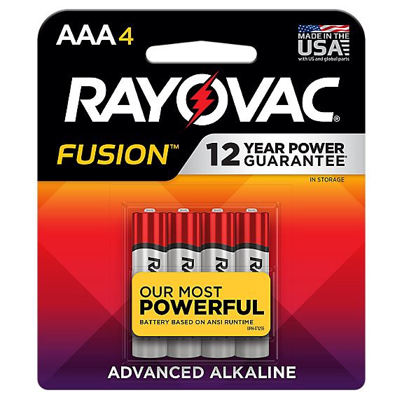 slide 1 of 1, Rayovac Fusion Aaa Alkaline Batteries - 4 Count, 4 ct
