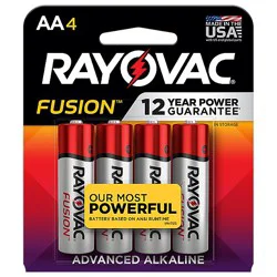 Rayovac Fusion Aa Alkaline Batteries - 4 Count