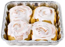 White Iced Cinnamon Rolls 4 Count - Ea