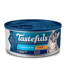 Blue Buffalo Tastefuls Natural Wet Food For Adult Cats Flaked Chicken Pate Cans - 5.5 Oz