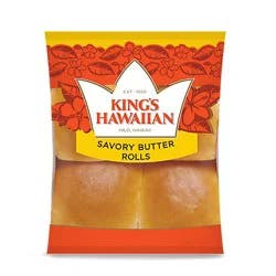 King's Hawaiian Savory Butter Rolls - 4 Oz