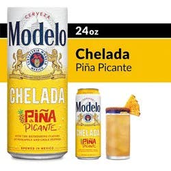 Modelo Chelada Pina Picante Mexican Import Flavored Beer 3.5% Abv Can - 24 Fl. Oz.