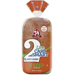 Aunt Millies Live Carb Smart 5 Seed Bread - 14 Oz