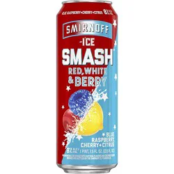 Smirnoff Ice Smash Red White And Berry 8% Abv Single Can - 23.5 Oz