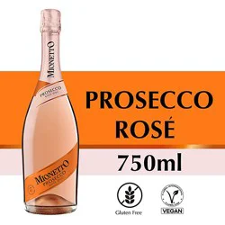 Mionetto Prosecco Rose Doc Sparkling Wine Bottle - 750 Ml