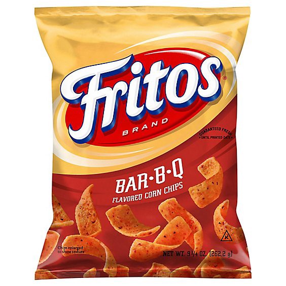 slide 1 of 1, Fritos Flavored Corn Chips Bar.b.q - 9.25 Oz, 9.25 oz