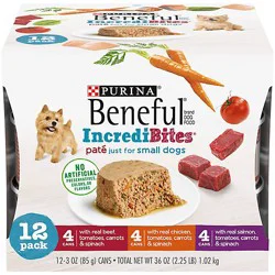 Beneful Pate W Vegetable Dog Food Variety Pack - 12-3 Oz