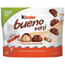 Kinder Bueno Mini Milk Chocolate And Hazelnut Cream Chocolate Bars Share Size - 5.7 Oz