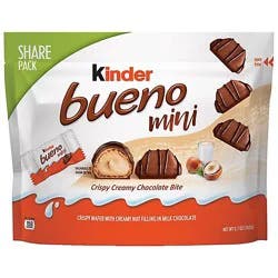 Kinder Bueno Mini Milk Chocolate And Hazelnut Cream Chocolate Bars Share Size - 5.7 Oz