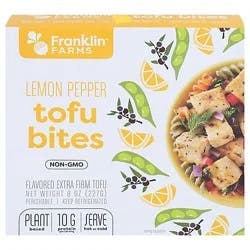Franklin Farms Lemon Pepper Tofu Bites - 8 Oz