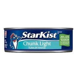 Starkist Chunk Light Tuna In Water 25% Less Sodium - 5 Oz