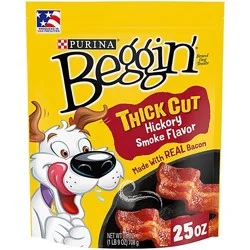 Purina Beggin Dog Treats Thick Cut Hickory Smoke - 25 Oz