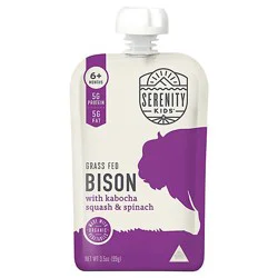 Serenity Kids Grs Fed Bison Kab Sqsh Spinach - 3.5 Oz