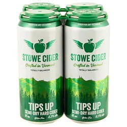 Stowe Cider Tips Up In Cans - 4-16 Fz