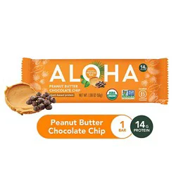 Aloha Plant Based Peanut Butter Chocolate Chip Protein Bar - 1.89 Oz