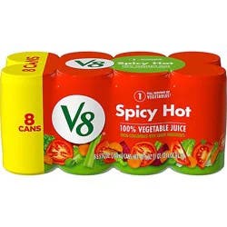 V8 Spicy Hot 100% Vegetable Juice - 8-5.5 Fl. Oz.