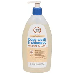 Signature Select/care Baby Wash & Shampoo W/oat Extract - 18 Fl Oz