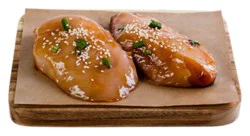 Haggen Chicken Teriyaki Marinated Breast Boneless No Antibiotics Vegetarian Fed Cage Free - 1 Lb.