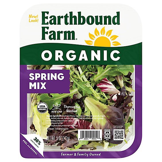 slide 1 of 1, Earthbound Farm Organic Spring Mix Tray - 5 Oz, 5 oz