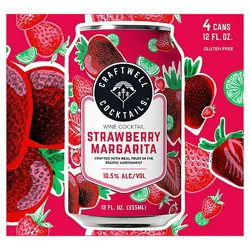 Craftwell Strawberry Margarita In Cans - 4 - 12 Fl. Oz.