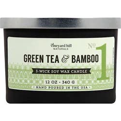 Vineyard Green Tea Bamboo Candle - 12 Oz