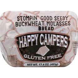 Happy Campers Gluten Free Bread Stumptown Good Seedy Buckwheat Molasses - 17.4 Oz