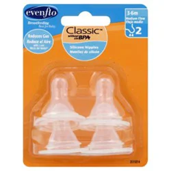 Evenflo Classic Bottle Nipple Peg Card Blister Pack Shelf Stable 4 Ct - 4 Ct