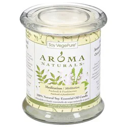 Aroma Natural Meditation Glass Candle - 8.8 Oz