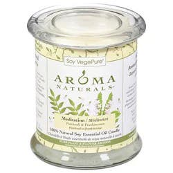 Aroma Natural Meditation Glass Candle - 8.8 Oz