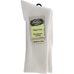 Sox Ctn Crew Wht Med - Ea