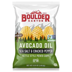 Boulder Canyon Chips Sea Salt And Cracked Pepper - 5.25 Oz