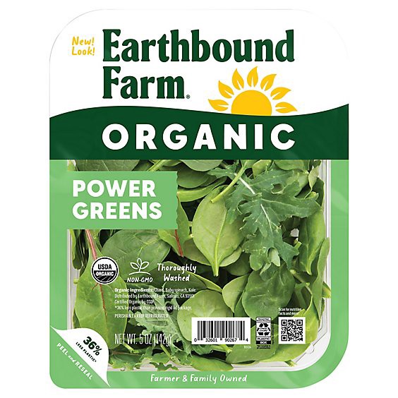 slide 1 of 1, Earthbound Farm Organic Power Greens Tray - 5 Oz, 5 oz