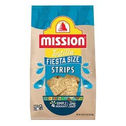 Mission Strips White Corn Tortilla Chips - 18 Oz