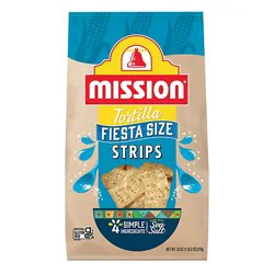 Mission Strips White Corn Tortilla Chips - 18 Oz