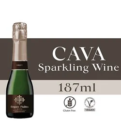 Segura Viudas Brut Cava Sparkling White Wine Bottle - 187 Ml