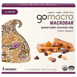 Gomacro Peanut Butter Chocolate Chip - 4-2.3 Oz