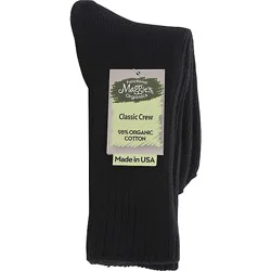 Organic Cotton Crew Black 9-11 - Ea