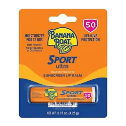 Banana Boat Ultra Sport Sunscreen Lip Balm Broad Spectrum Spf 50 - 0.15 Oz