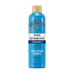Gold Bond No Mess Foot Powder Spray Fresh Scent - 7 Oz