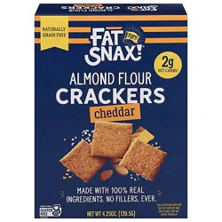 Fat Snax Crackers Cheddar - 4.25 Oz