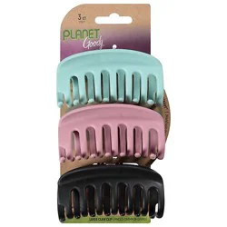 Goody Sustainable Lg Round Clip Bright 3ct - 3ct