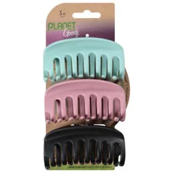 Goody Sustainable Lg Round Clip Bright 3ct - 3ct
