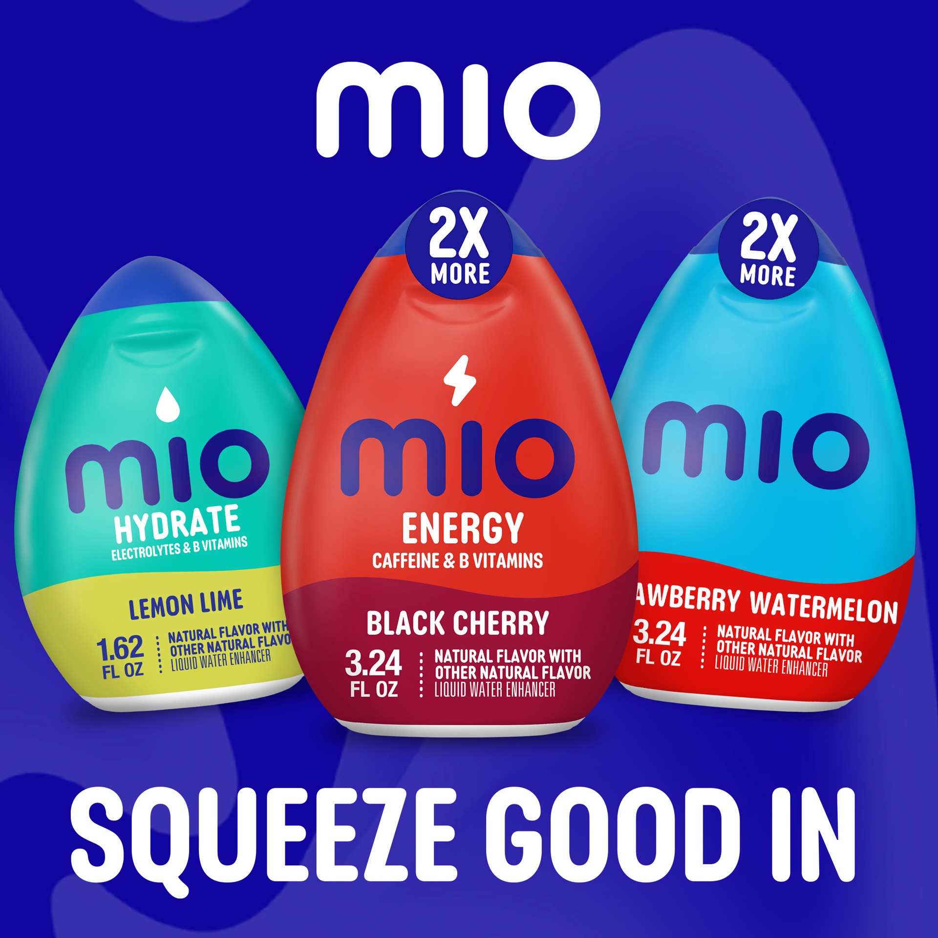 slide 3 of 8, Mio Energy Black Cherry Liquid Water Enhancer Drink Mix With 2x More Bottle - 3.24 Fl. Oz., 3.24 fl oz